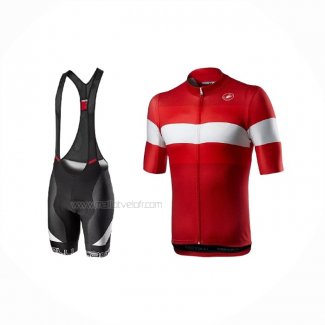 2021 Maillot Cyclisme Castelli Rouge Manches Courtes Et Cuissard (5)